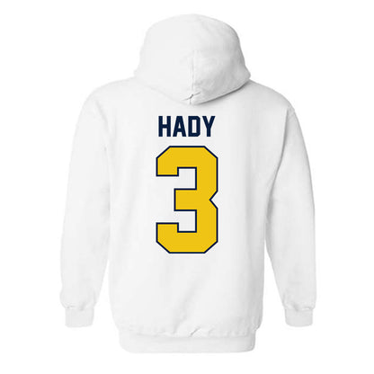 Michigan - NCAA Men's Ice Hockey : Hunter Hady - Classic Shersey Hooded Sweatshirt-1
