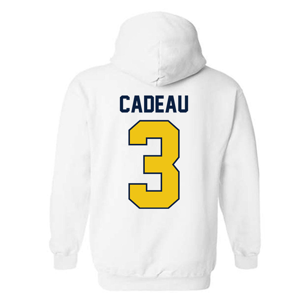 Michigan - NCAA Men's Basketball : Elliot Cadeau - Classic Shersey Hooded Sweatshirt-2