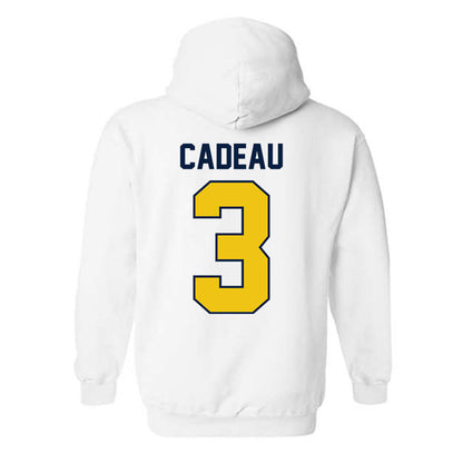 Michigan - NCAA Men's Basketball : Elliot Cadeau - Classic Shersey Hooded Sweatshirt-2