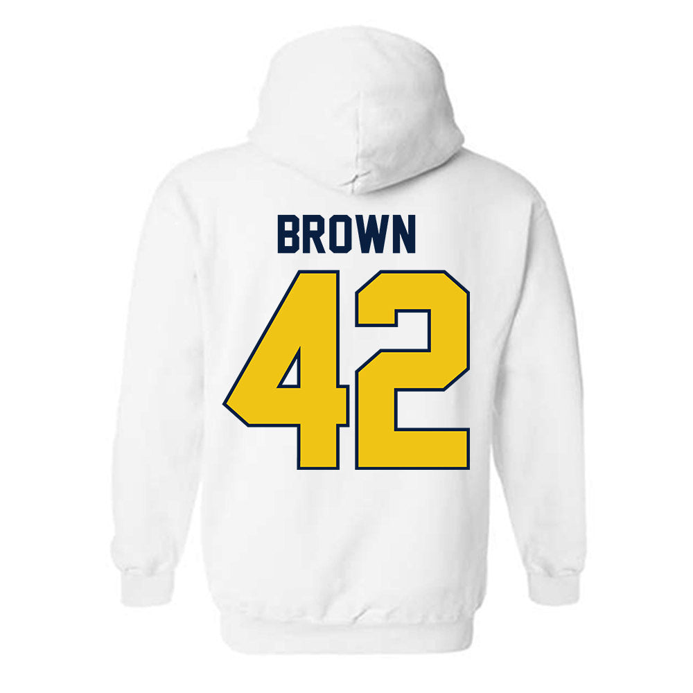 Michigan - NCAA Baseball : Justin Brown - Classic Shersey Hooded Sweatshirt-2