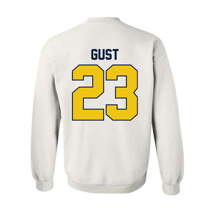 Michigan - NCAA Men's Ice Hockey : Miles Gust - Classic Shersey Crewneck Sweatshirt-1