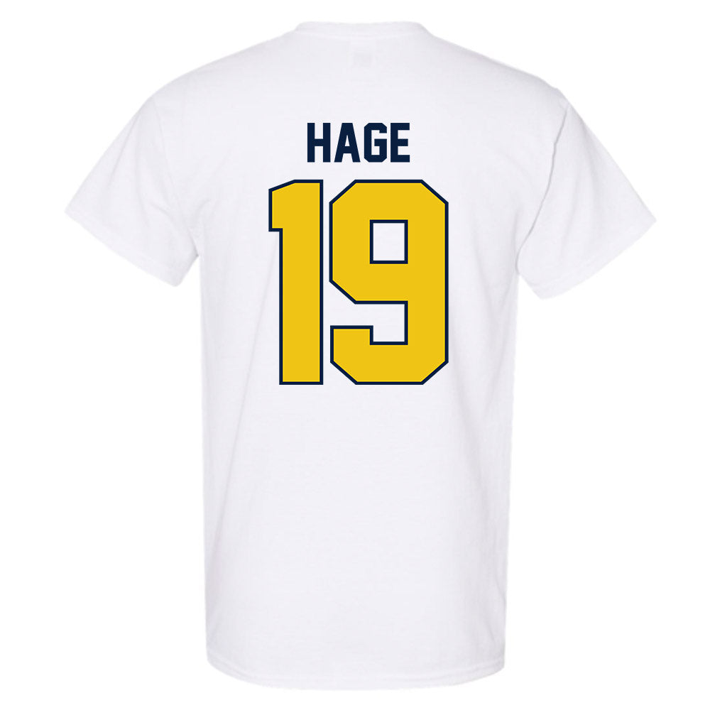 Michigan - NCAA Men's Ice Hockey : Michael Hage - Classic Shersey T-Shirt-1