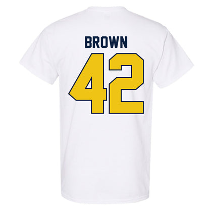 Michigan - NCAA Baseball : Justin Brown - Classic Shersey T-Shirt-2