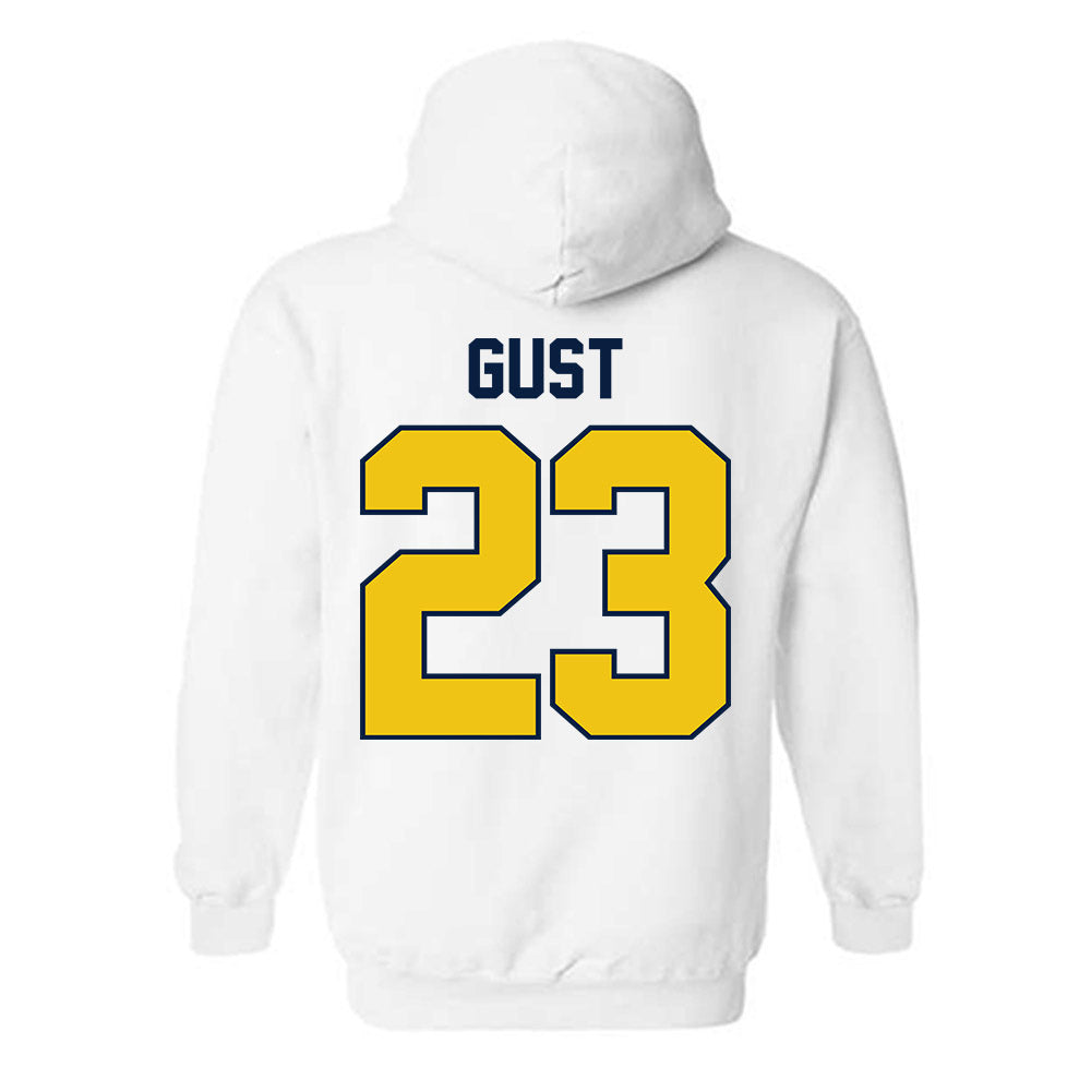 Michigan - NCAA Men's Ice Hockey : Miles Gust - Classic Shersey Hooded Sweatshirt-1