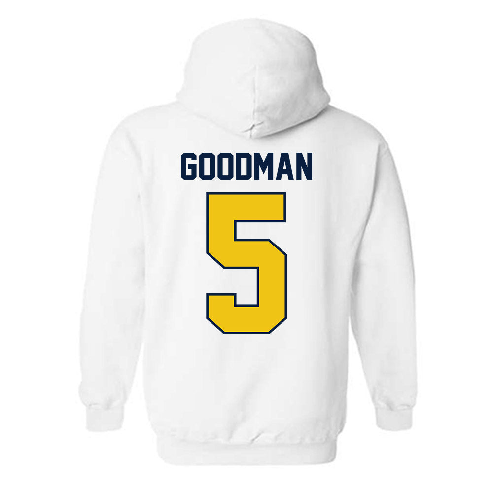 Michigan - NCAA Men's Basketball : Oscar Goodman - Classic Shersey Hooded Sweatshirt-2