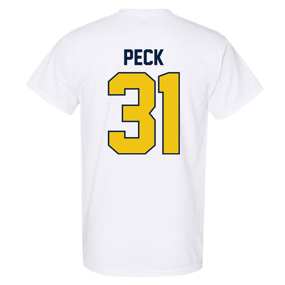 Michigan - NCAA Men's Ice Hockey : Stephen Peck - Classic Shersey T-Shirt-1