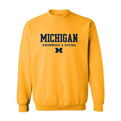 Michigan - NCAA Women's Swimming & Diving : Bella Sims - Classic Shersey Crewneck Sweatshirt-1