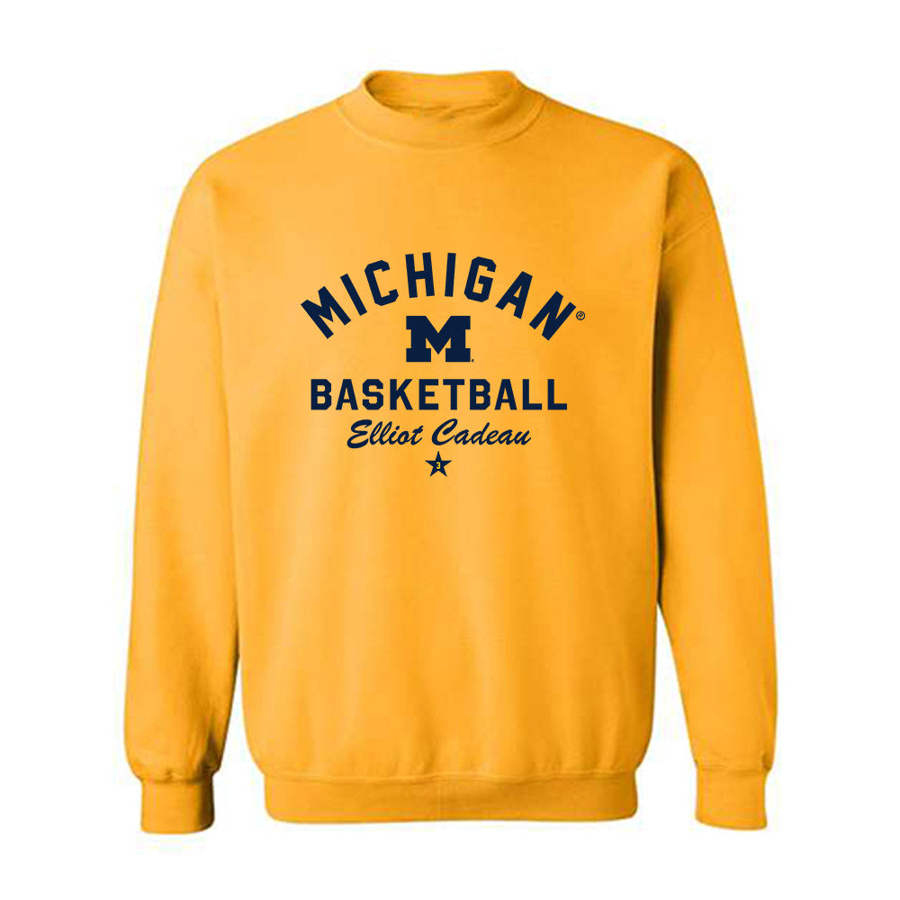 Michigan - NCAA Men's Basketball : Elliot Cadeau - Classic Shersey Crewneck Sweatshirt-1