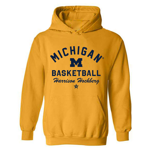 Michigan - NCAA Men's Basketball : Harrison Hochberg - Classic Shersey Hooded Sweatshirt-0
