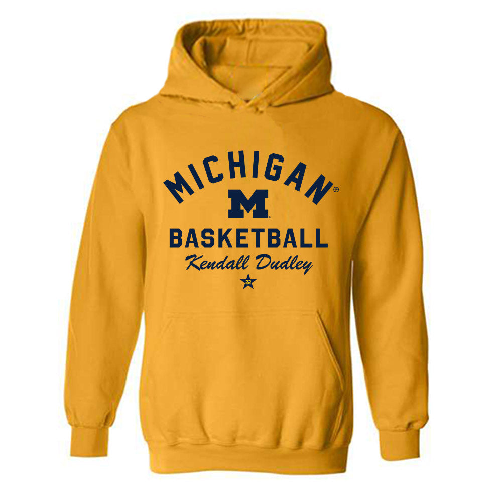 Michigan - NCAA Women's Basketball : Kendall Dudley - Classic Shersey Hooded Sweatshirt-0