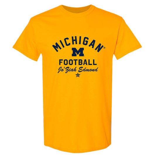 Michigan - NCAA Football : Jo'Ziah Edmond - Classic Shersey T-Shirt-0