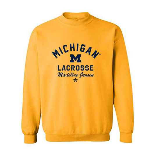Michigan - NCAA Women's Lacrosse : Madeline Jensen - Classic Shersey Crewneck Sweatshirt-0