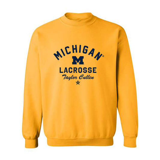Michigan - NCAA Women's Lacrosse : Taylor Cullen - Classic Shersey Crewneck Sweatshirt-0
