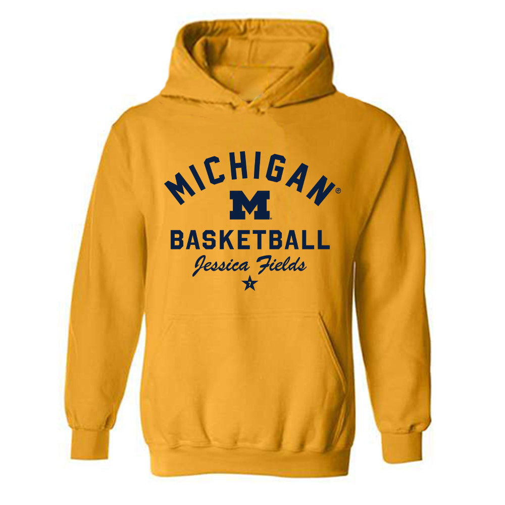 Michigan - NCAA Women's Basketball : Jessica Fields - Classic Shersey Hooded Sweatshirt-0