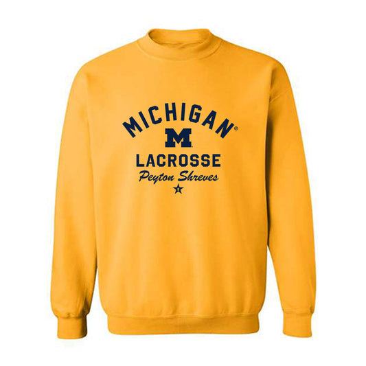 Michigan - NCAA Women's Lacrosse : Peyton Shreves - Classic Shersey Crewneck Sweatshirt-0