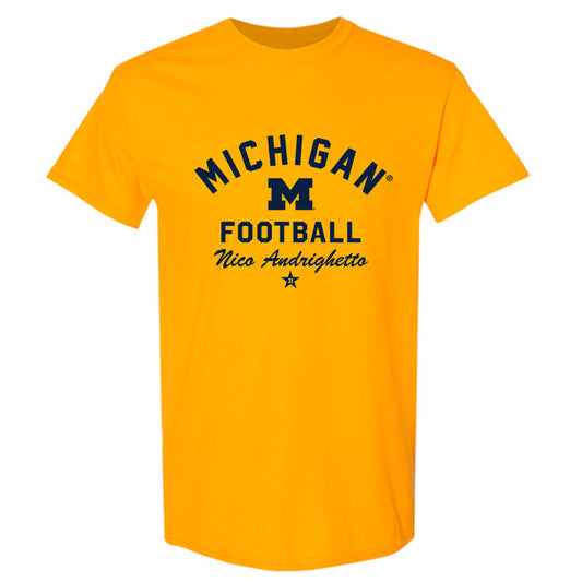 Michigan - NCAA Football : Nico Andrighetto - Classic Shersey T-Shirt-0