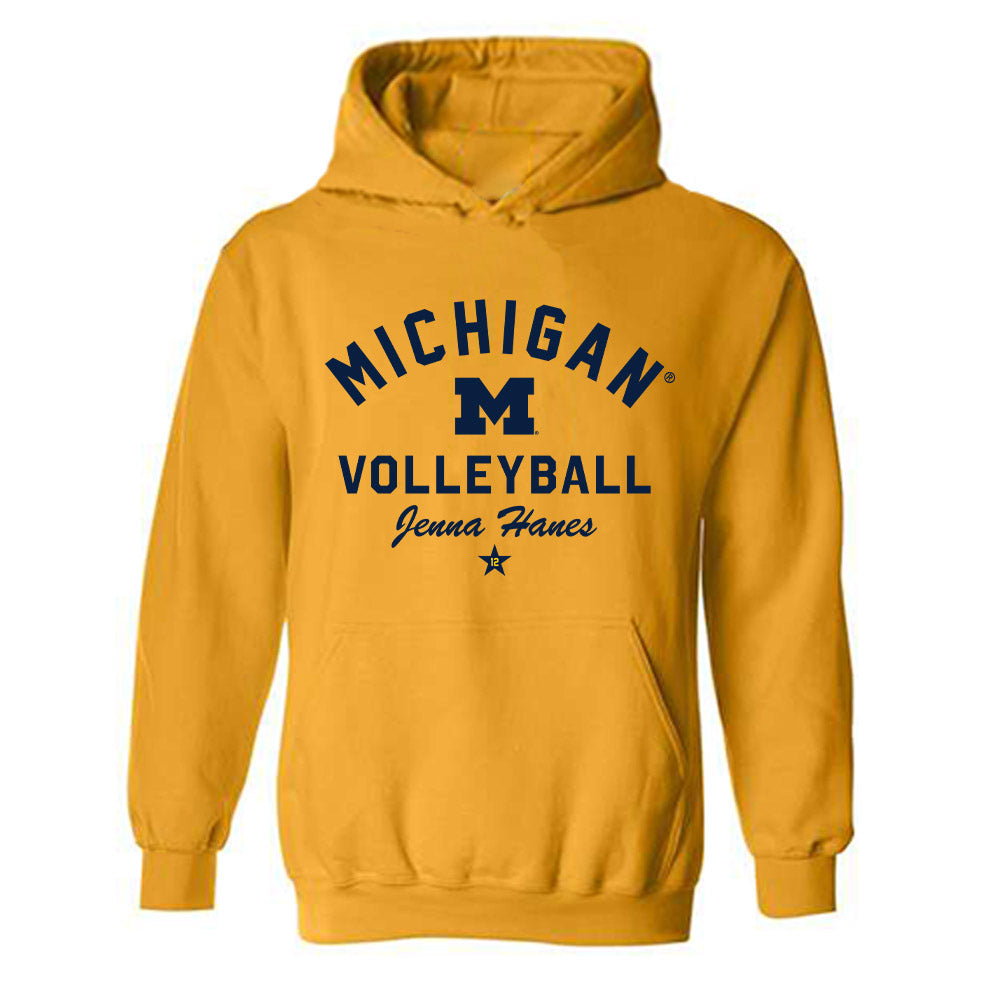 Michigan - NCAA Women's Volleyball : Jenna Hanes - Classic Shersey Hooded Sweatshirt-0