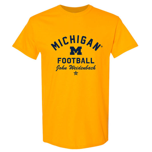 Michigan - NCAA Football : John Weidenbach - Classic Shersey T-Shirt-0