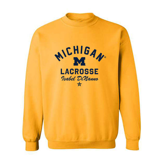 Michigan - NCAA Women's Lacrosse : Isabel DiNanno - Classic Shersey Crewneck Sweatshirt-0