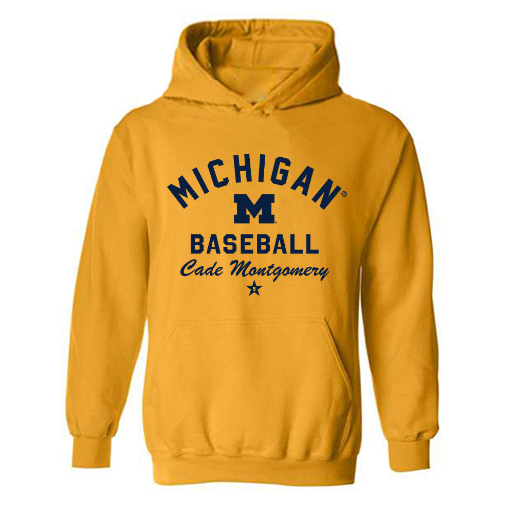 Michigan - NCAA Baseball : Cade Montgomery - Classic Shersey Hooded Sweatshirt-1