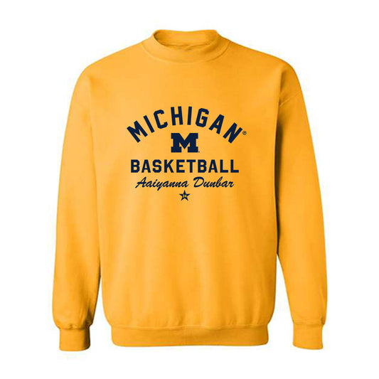 Michigan - NCAA Women's Basketball : Aaiyanna Dunbar - Classic Shersey Crewneck Sweatshirt-0