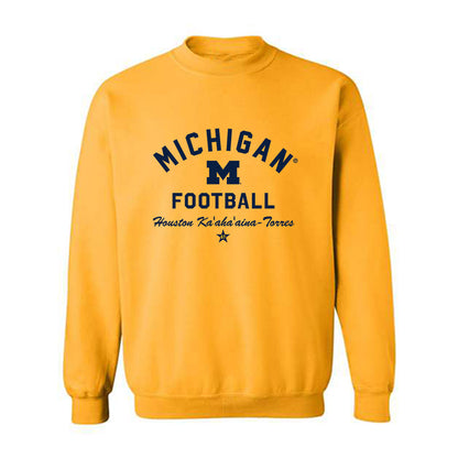 Michigan - NCAA Football : Houston Ka'aha'aina-Torres - Classic Shersey Crewneck Sweatshirt-1