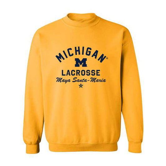 Michigan - NCAA Women's Lacrosse : Maya Santa-Maria - Classic Shersey Crewneck Sweatshirt-0
