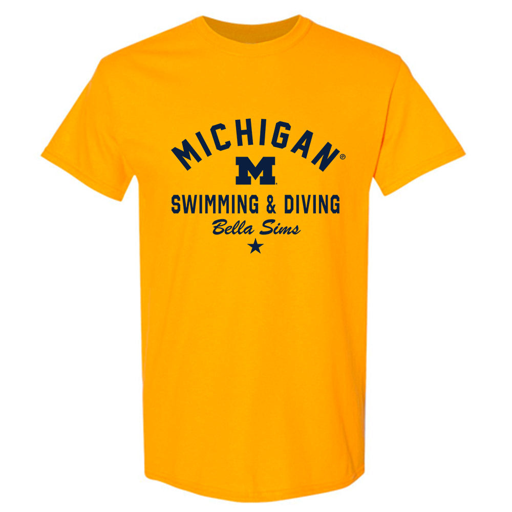 Michigan - NCAA Women's Swimming & Diving : Bella Sims - Classic Shersey T-Shirt-1