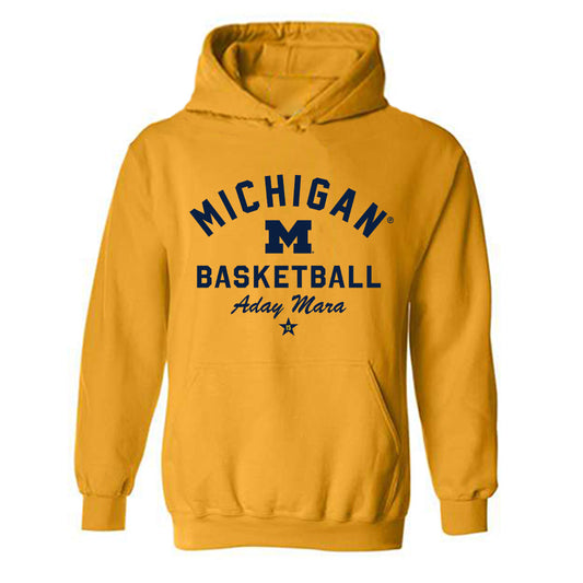 Michigan - NCAA Men's Basketball : Aday Mara - Classic Shersey Hooded Sweatshirt-0