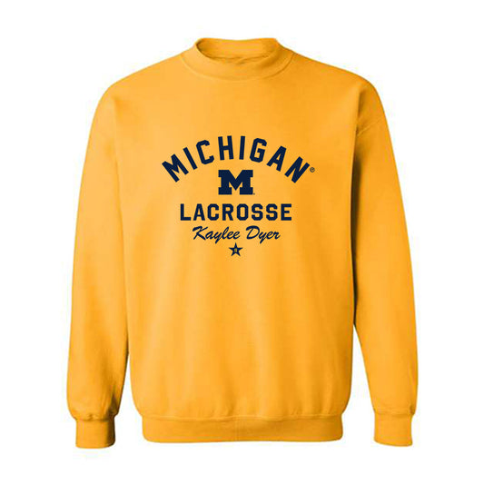 Michigan - NCAA Women's Lacrosse : Kaylee Dyer - Classic Shersey Crewneck Sweatshirt-0