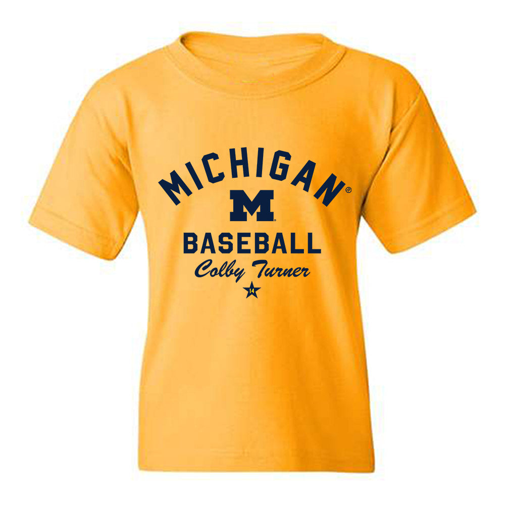 Michigan - NCAA Baseball : Colby Turner - Classic Shersey Youth T-Shirt-1