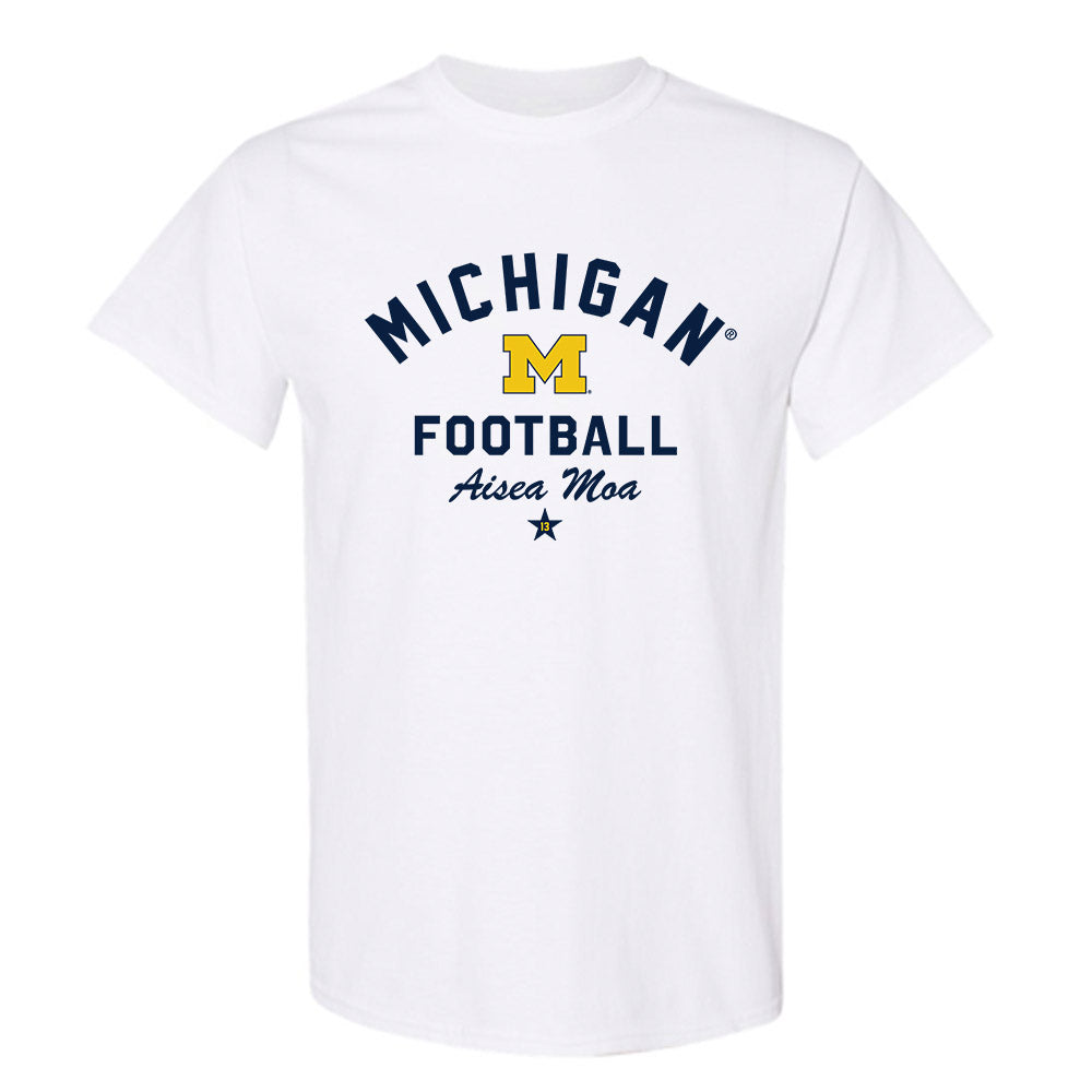 Michigan - NCAA Football : Aisea Moa - Classic Shersey T-Shirt-0