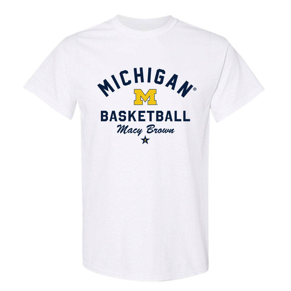 Michigan - NCAA Women's Basketball : Macy Brown - Classic Shersey T-Shirt-0