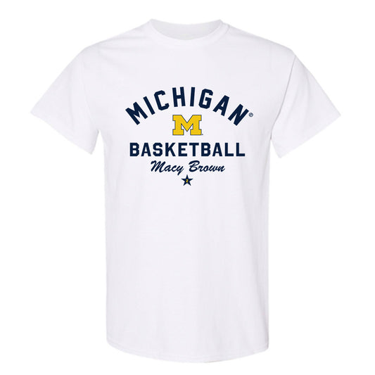 Michigan - NCAA Women's Basketball : Macy Brown - Classic Shersey T-Shirt-0