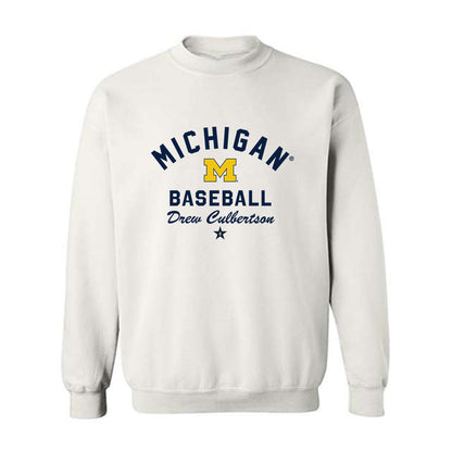 Michigan - NCAA Baseball : Drew Culbertson - Classic Shersey Crewneck Sweatshirt-0