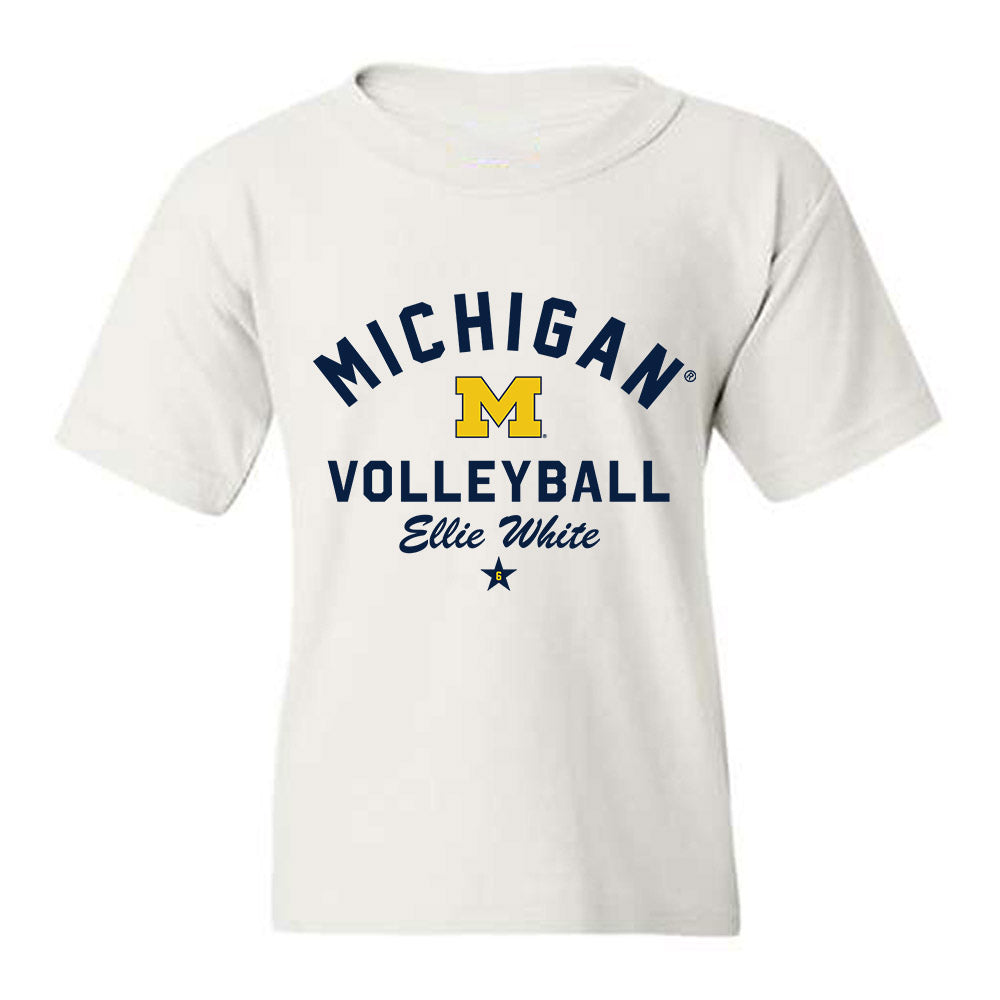 Michigan - NCAA Women's Volleyball : Ellie White - Classic Shersey Youth T-Shirt-0