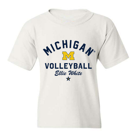 Michigan - NCAA Women's Volleyball : Ellie White - Classic Shersey Youth T-Shirt-0