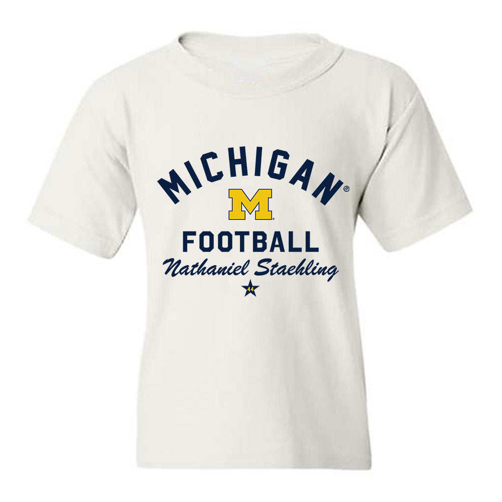 Michigan - NCAA Football : Nathaniel Staehling - Classic Shersey Youth T-Shirt-0