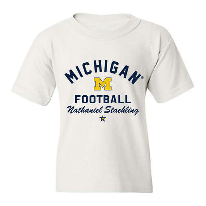 Michigan - NCAA Football : Nathaniel Staehling - Classic Shersey Youth T-Shirt-0