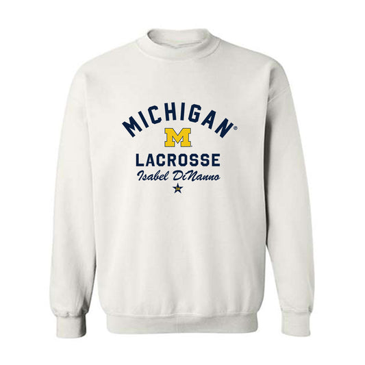 Michigan - NCAA Women's Lacrosse : Isabel DiNanno - Classic Shersey Crewneck Sweatshirt-0