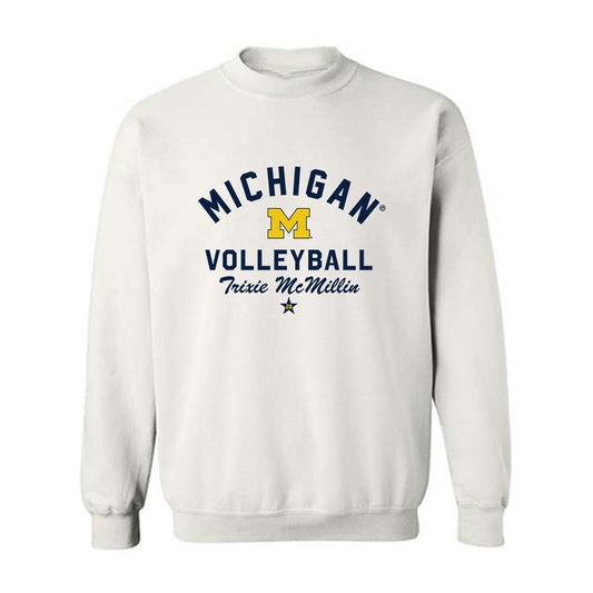 Michigan - NCAA Women's Volleyball : Trixie McMillin - Classic Shersey Crewneck Sweatshirt-0