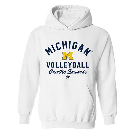 Michigan - NCAA Women's Volleyball : Camille Edwards - Classic Shersey Hooded Sweatshirt-0