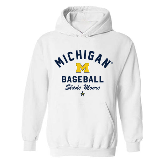 Michigan - NCAA Baseball : Slade Moore - Classic Shersey Hooded Sweatshirt-0