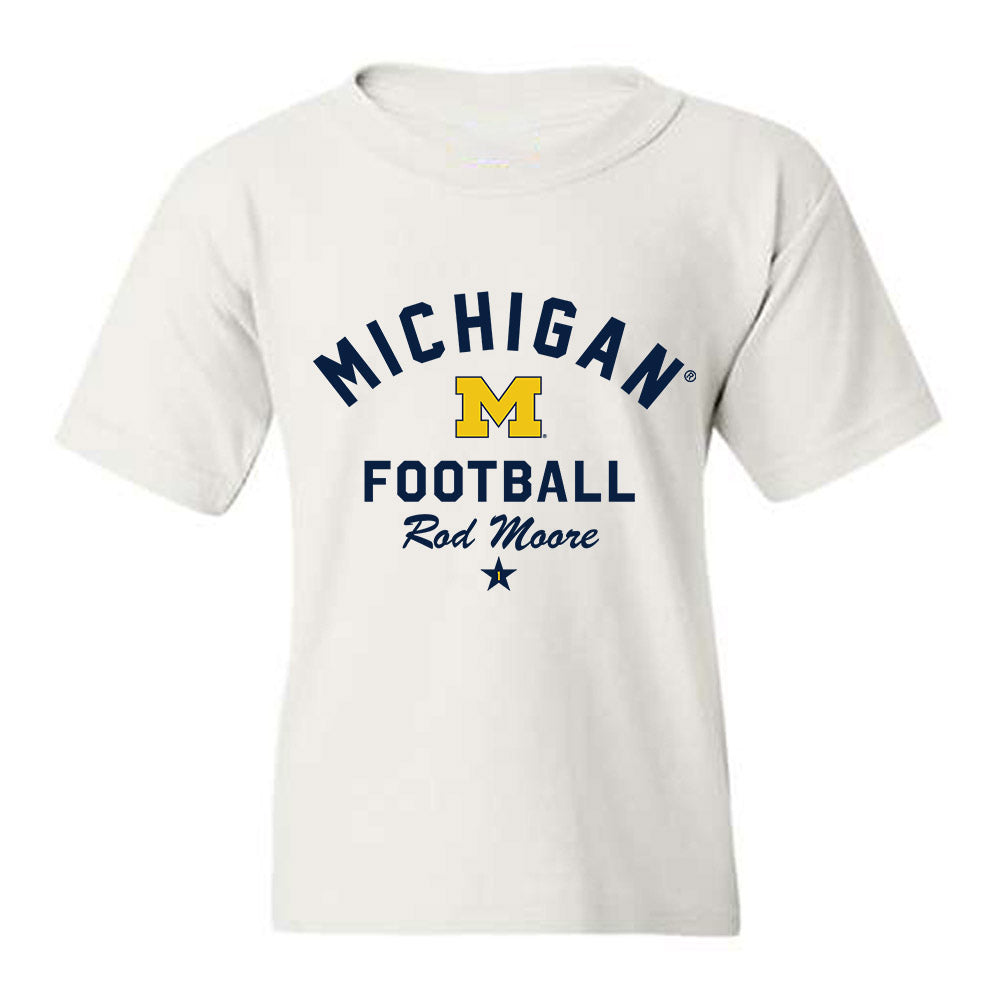 Michigan - NCAA Football : Rod Moore - Classic Shersey Youth T-Shirt-0