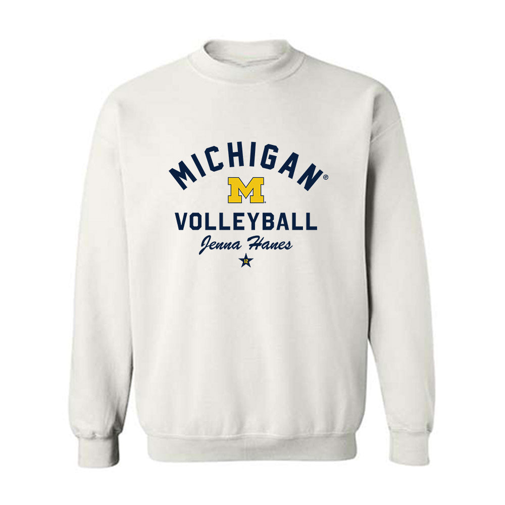 Michigan - NCAA Women's Volleyball : Jenna Hanes - Classic Shersey Crewneck Sweatshirt-0