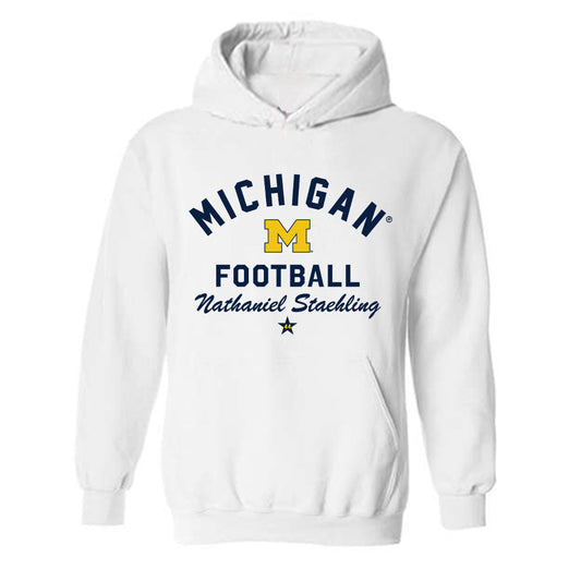 Michigan - NCAA Football : Nathaniel Staehling - Classic Shersey Hooded Sweatshirt-0