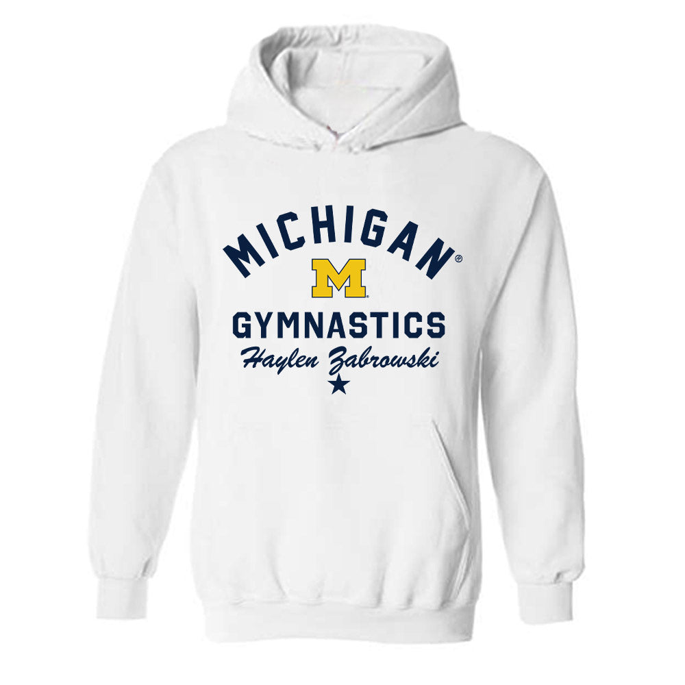 Michigan - NCAA Women's Gymnastics : Haylen Zabrowski - Classic Shersey Hooded Sweatshirt-0
