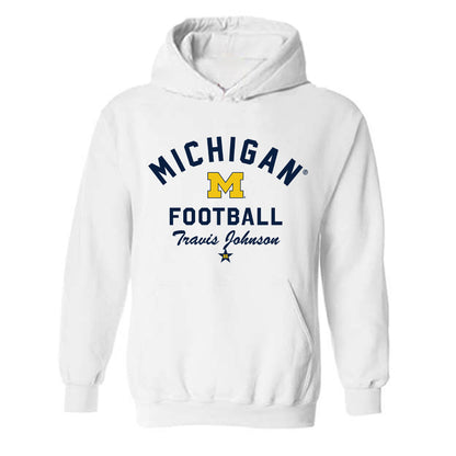 Michigan - NCAA Football : Travis Johnson - Classic Shersey Hooded Sweatshirt-0