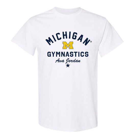 Michigan - NCAA Women's Gymnastics : Ava Jordan - Classic Shersey T-Shirt-0