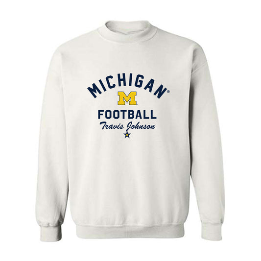 Michigan - NCAA Football : Travis Johnson - Classic Shersey Crewneck Sweatshirt-0